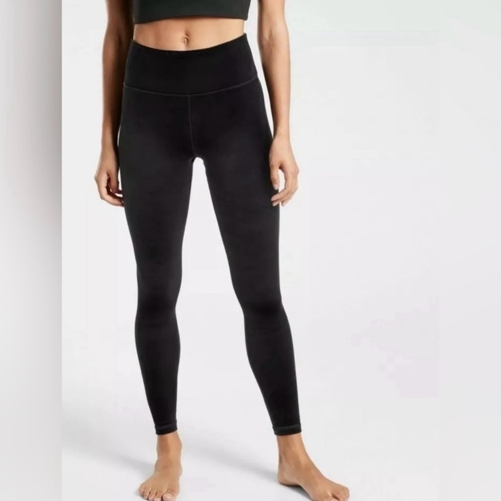 ATHLETA Elation Velvet Tight Size S/P Black High Rise - Picture 3 of 9